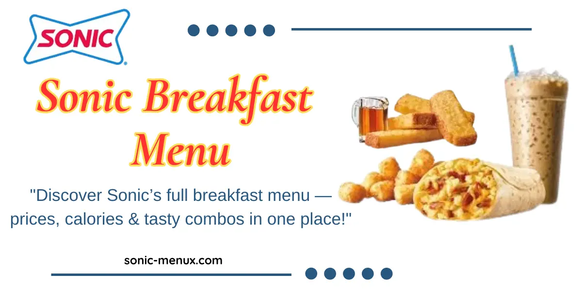 Sonic Drinks Menu 1