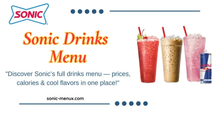 Sonic Drinks Menu