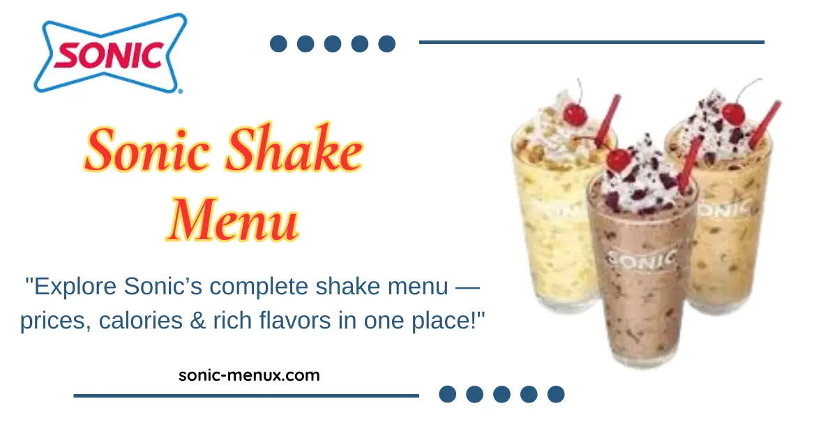Sonic Drinks Menu 8